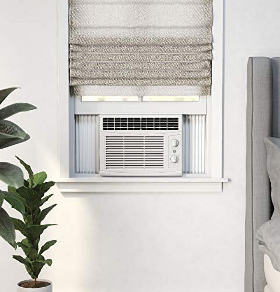 GE 5,000 BTU Mechanical Window Air Conditioner, Cools up to 150 sq. Ft, Easy Install Kit Included, 5000 115V, White