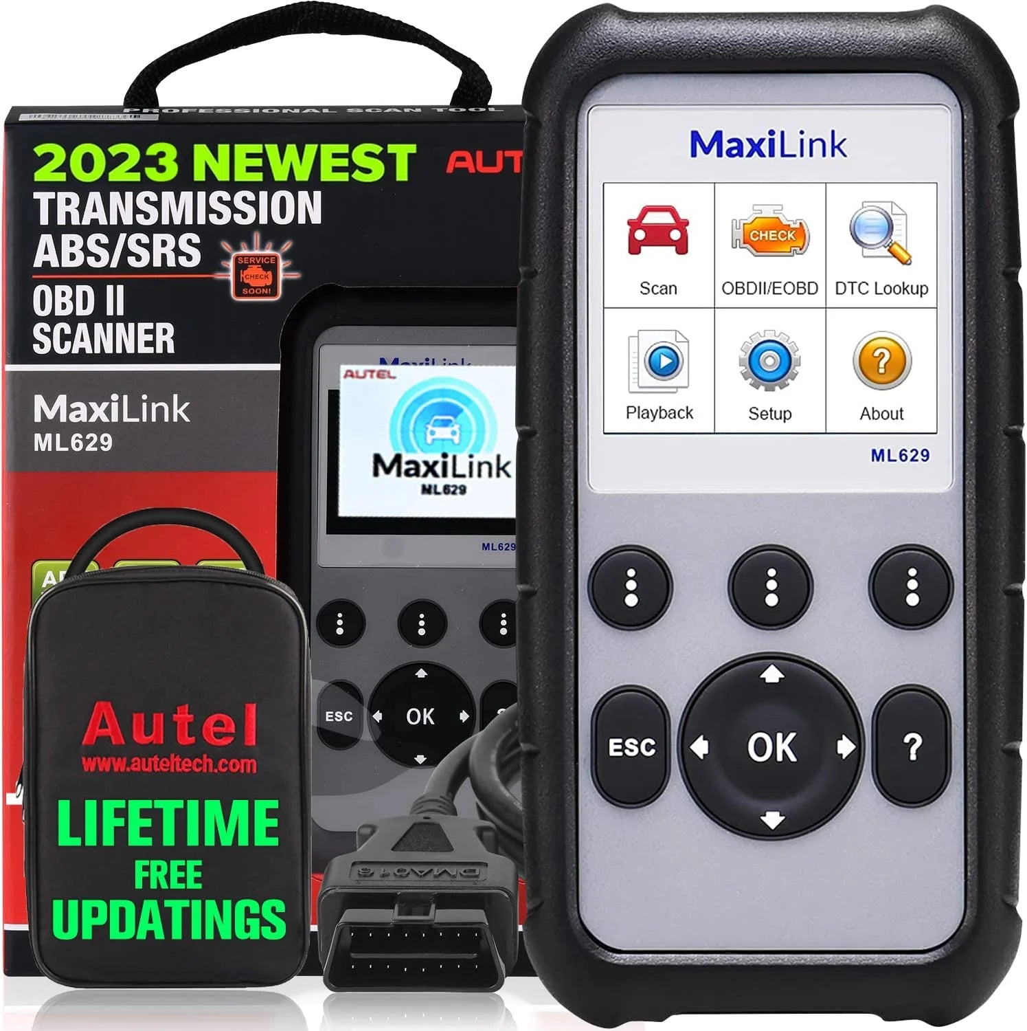 Autel Scanner ML629 Car Diagnostic Scan Tool ABS SRS Engine Transmission Diagnoses