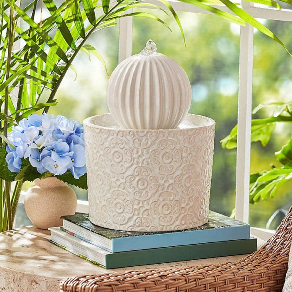 411322A Pre-Lit Fountain for Indoors - White