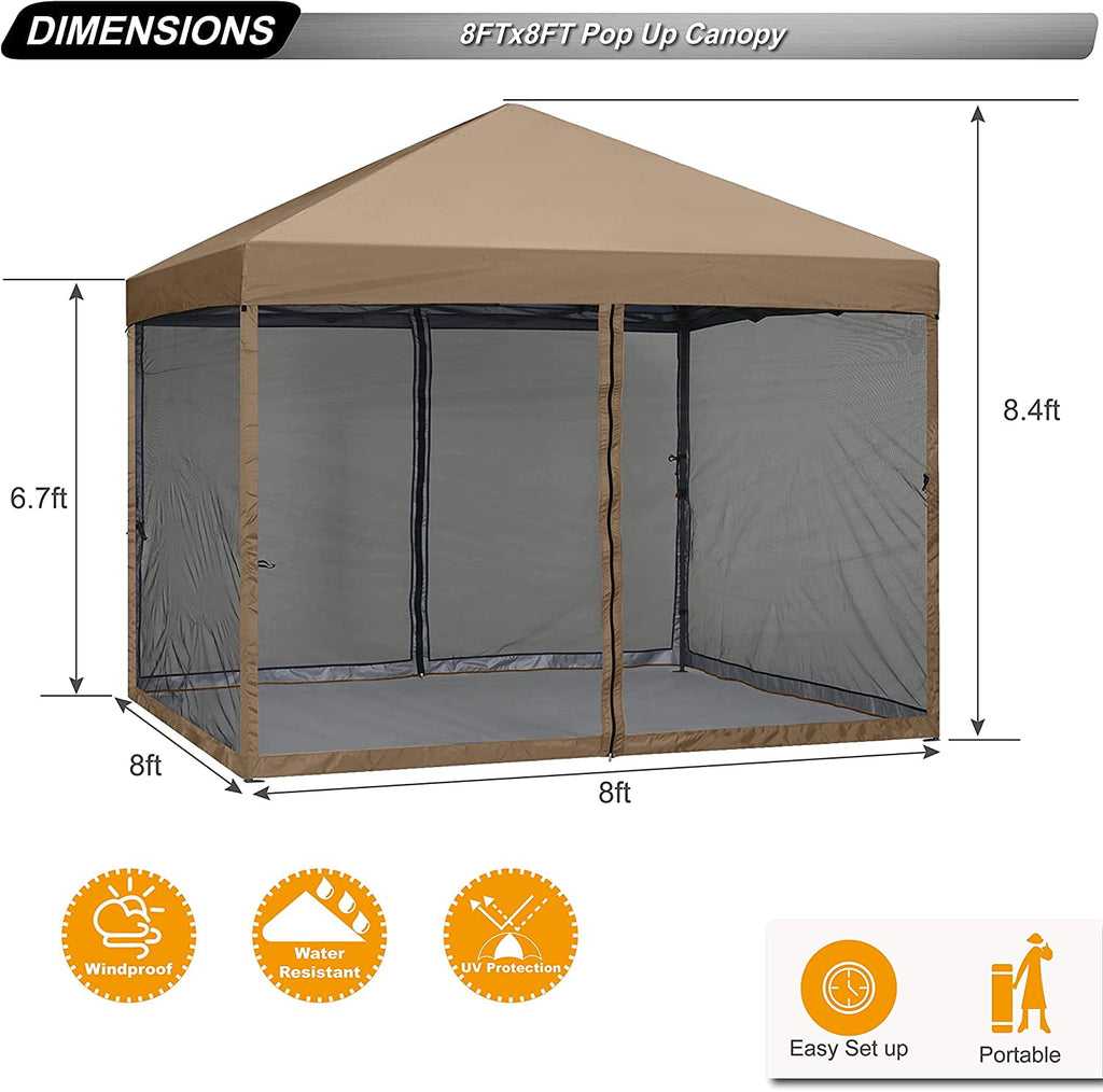 ABCCANOPY 10 ft x 10 ft Easy Pop up Outdoor Canopy Tent, White