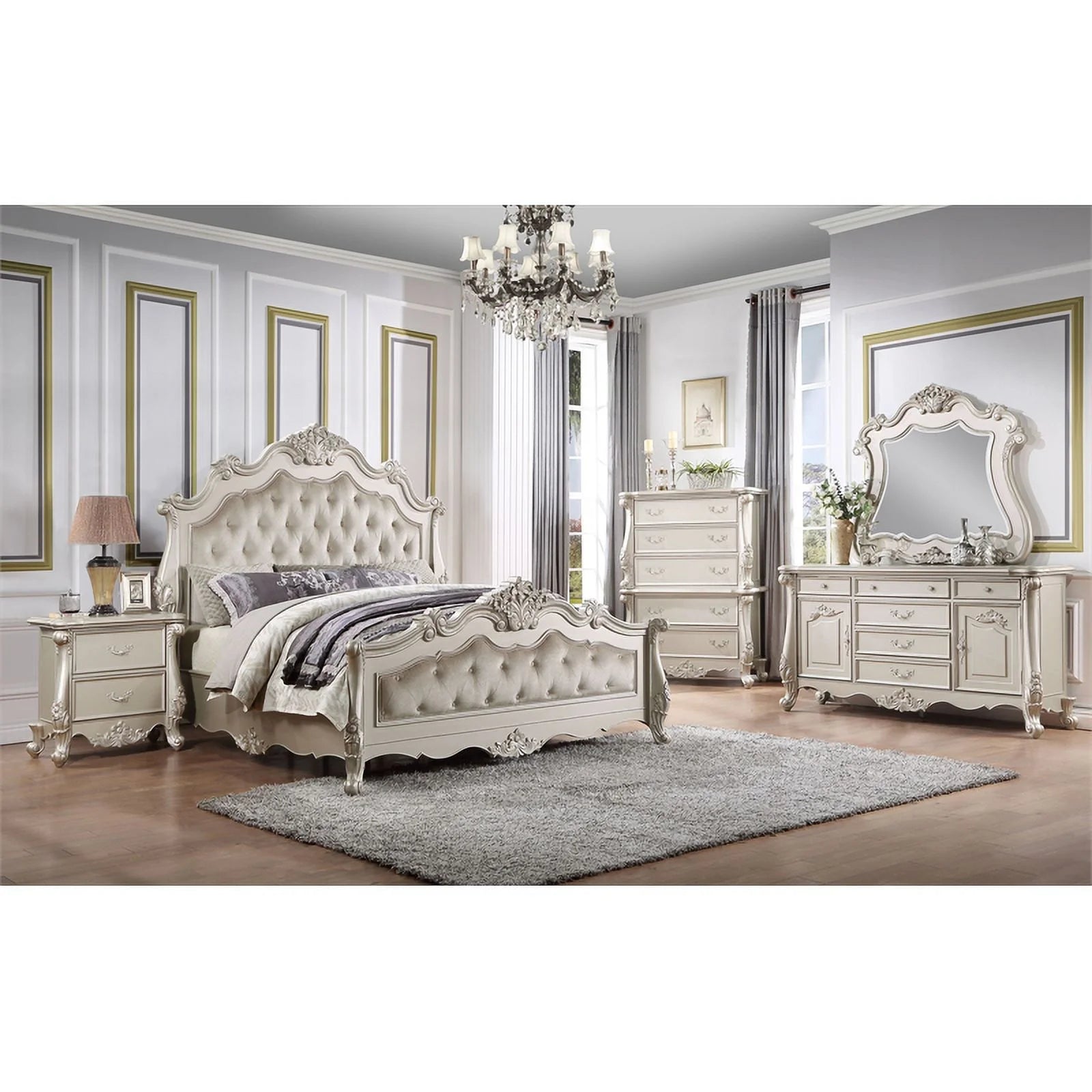 Acme Furniture Bently Queen Bed , Champagne Finsih