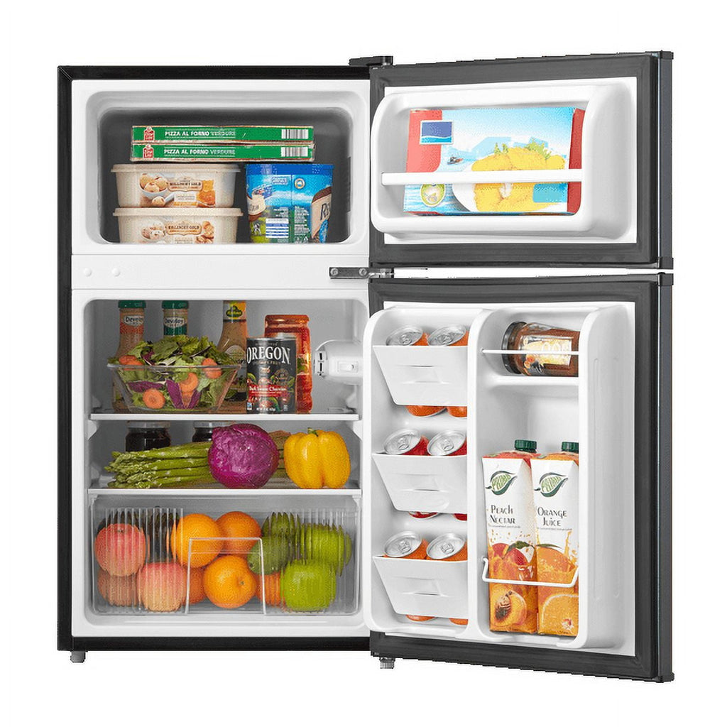 Arctic King 3.2 Cu Ft Two Door Compact Refrigerator Freezer Stainless Steel, NEW