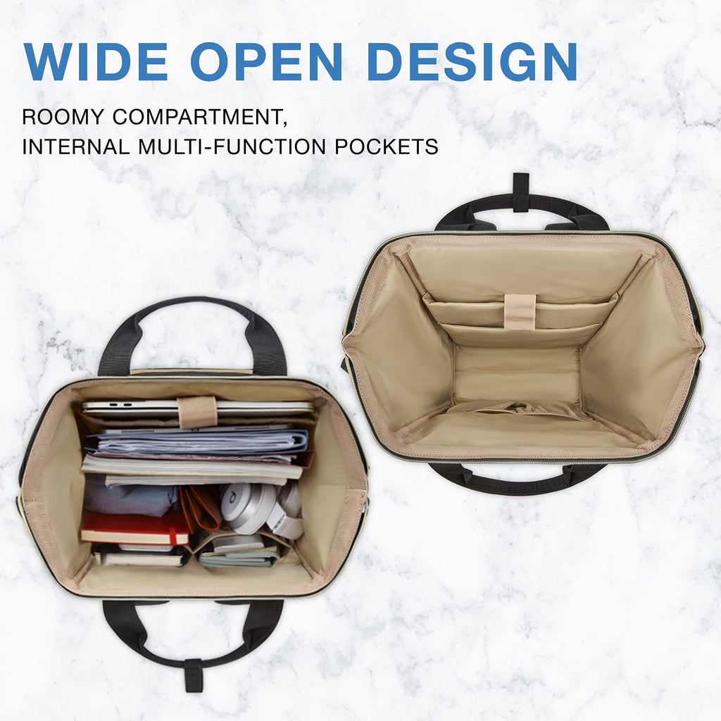 BAGSMART 17" Travel Laptop Backpack for Women, Business Computer Backpack School Book Bag Casual Daypack for Work College Trip, Men & Women, Black