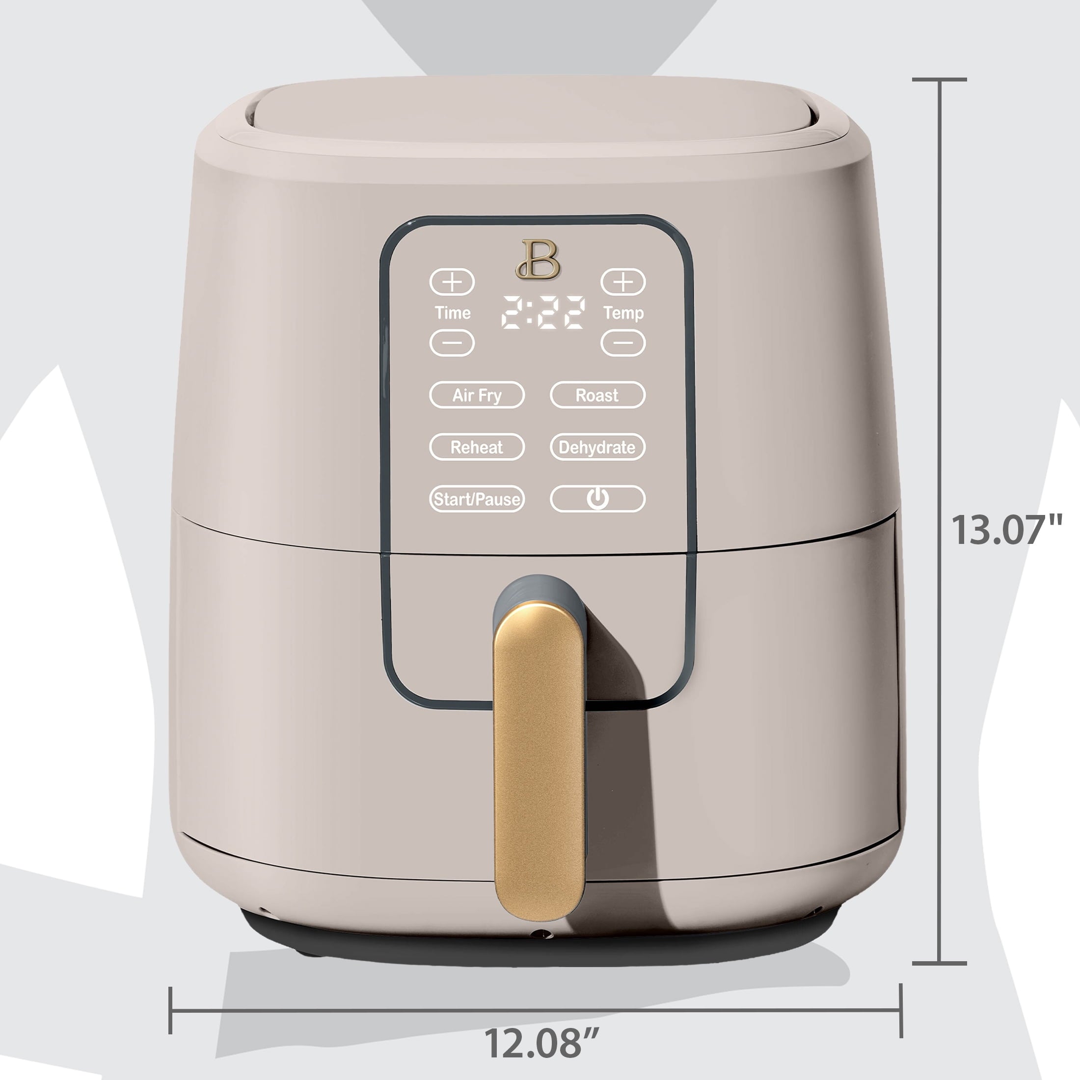 Beautiful 6 Qt Air Fryer with TurboCrisp Technology and Touch-Activated Display, White Icing by Drew Barrymore