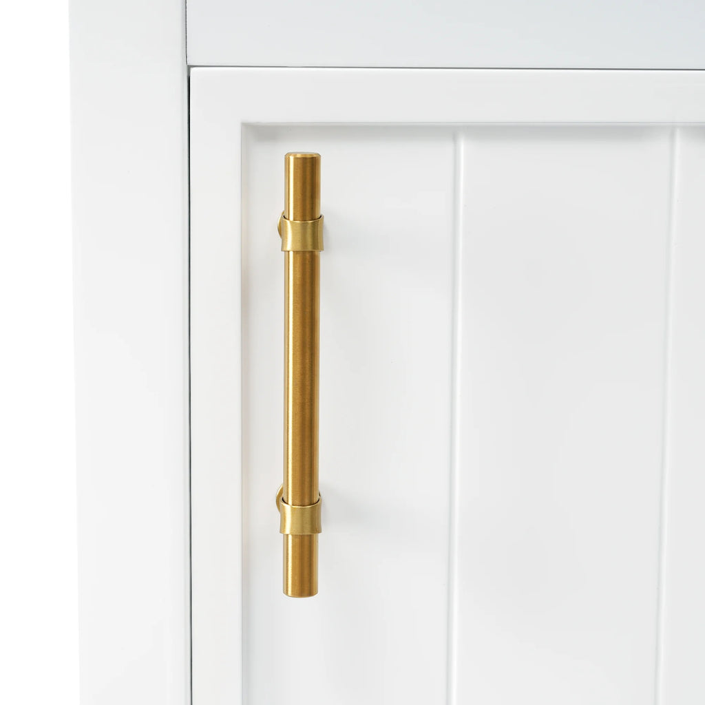 20" Bathroom Vanity with Sink, Freestanding Bathroom Storage Cabinet with Door and Open Shelf Rack, Solid Wood Cabinet Basin Vessel Sink Set