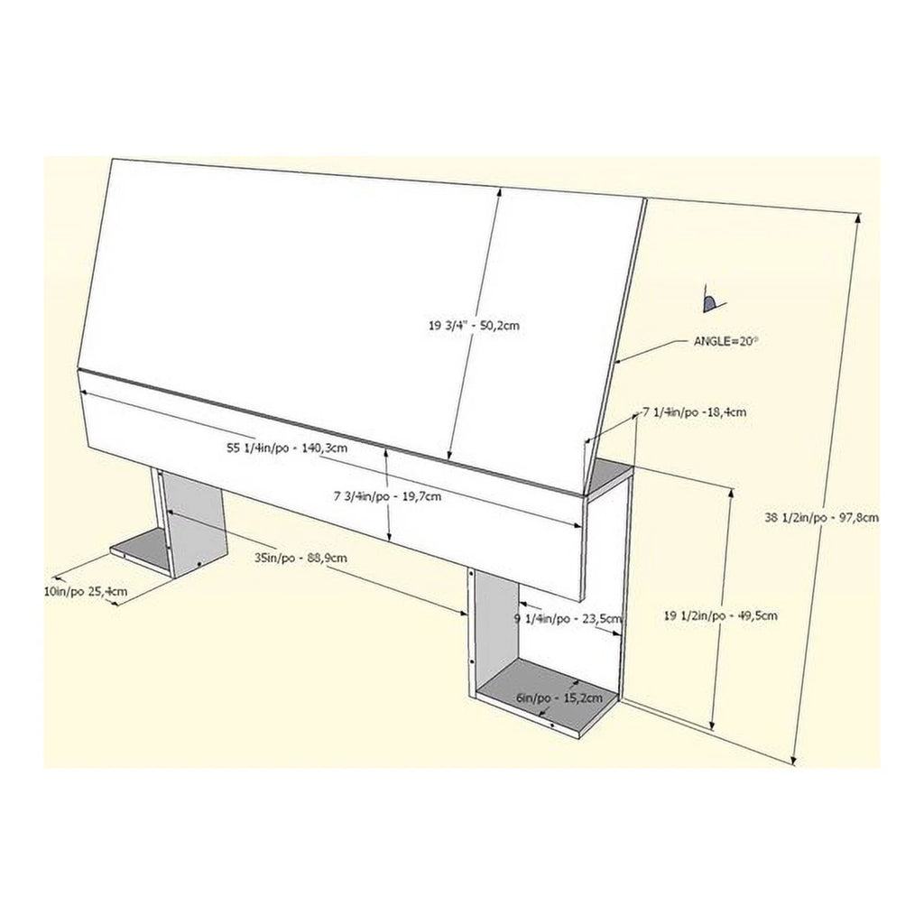 Atlin Designs Modern Wood 2 Piece Full Size Storage Bedroom Set in White