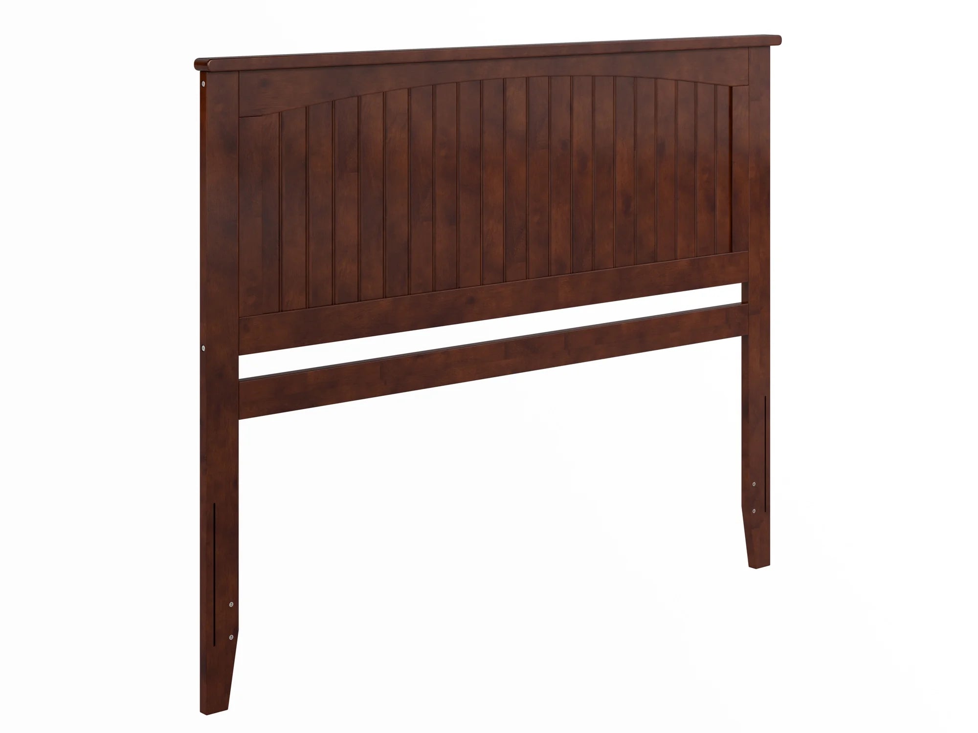 AFI Nantucket Queen Solid Wood Panel Headboard with Attachable Charger, Walnut
