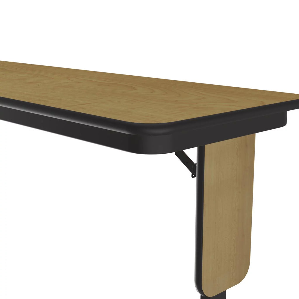 Adjustable Height 3/4" High Pressure Folding Seminar Table in Fusion Maple