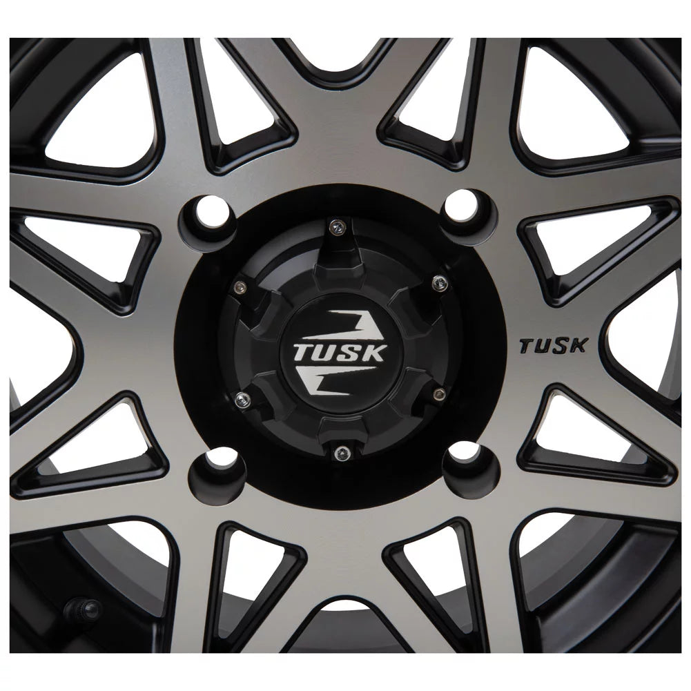 4/110 Tusk Tintic Wheel 14x7 5.0 + 2.0 Machined/Black For Suzuki King Quad 750AXi Power Steering SE Plus 2022