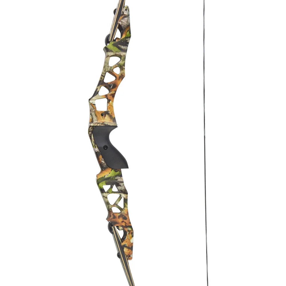 64 inch 30-60 lbs Outdoor Shooting Alloy Material Jungle Coating Hunting and Archery Adult Bow （camo 40lbs）