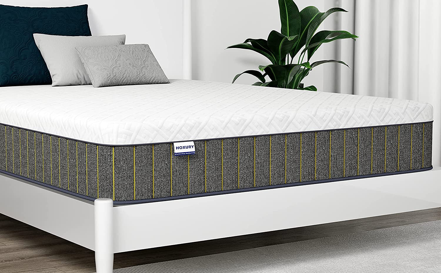 8 Inch Full Hybrid Mattress HOXURY Pressure Relief & Cooler Sleeping Memory Foam & Individually Wrapped Pocket Coils Full Size Mattresses