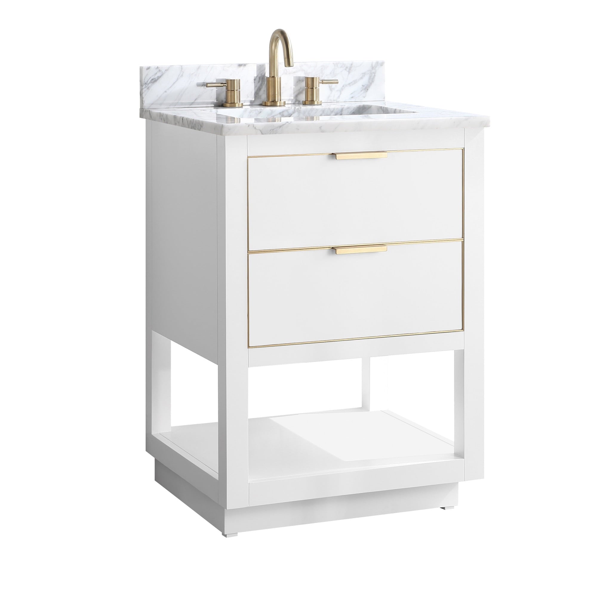 Avanity Allie-Vs25-G-C Allie 25" Free Standing Single Basin Vanity Set - White