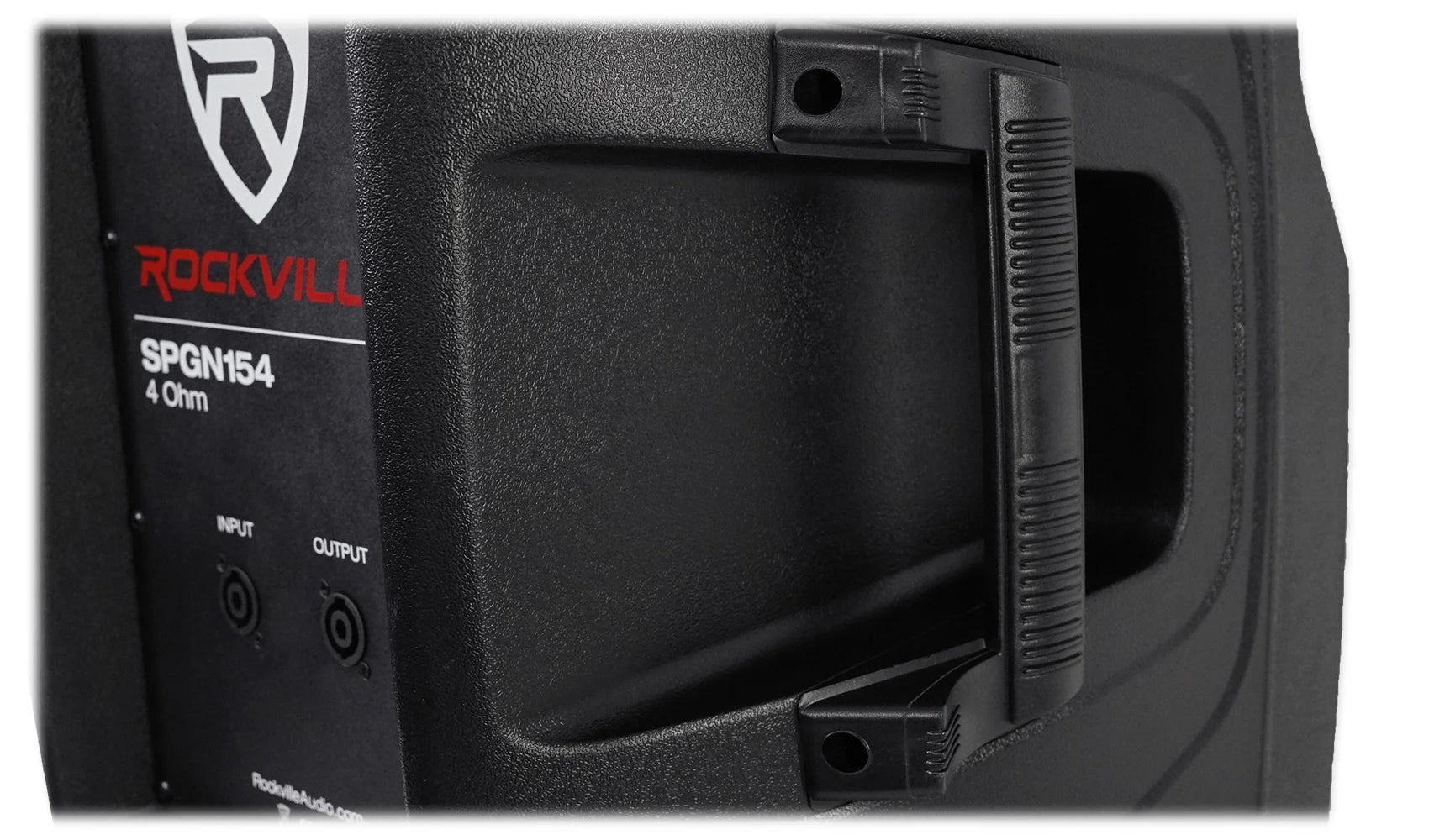 (2) Rockville SPGN154 15" 1600W DJ PA Speakers+Powered 4-Ch. Mixer+Stands+Cables