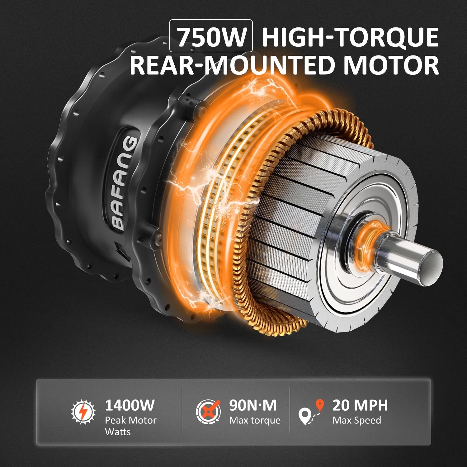 Addmotor Electric Trike, 750W (Peak 1400W) 90Miles Electric Tricycle for Adults, 48V 20Ah Folding 3 Wheel Electric Bikes with Parking Brake & Rear Speed Differential, E-310 Gray