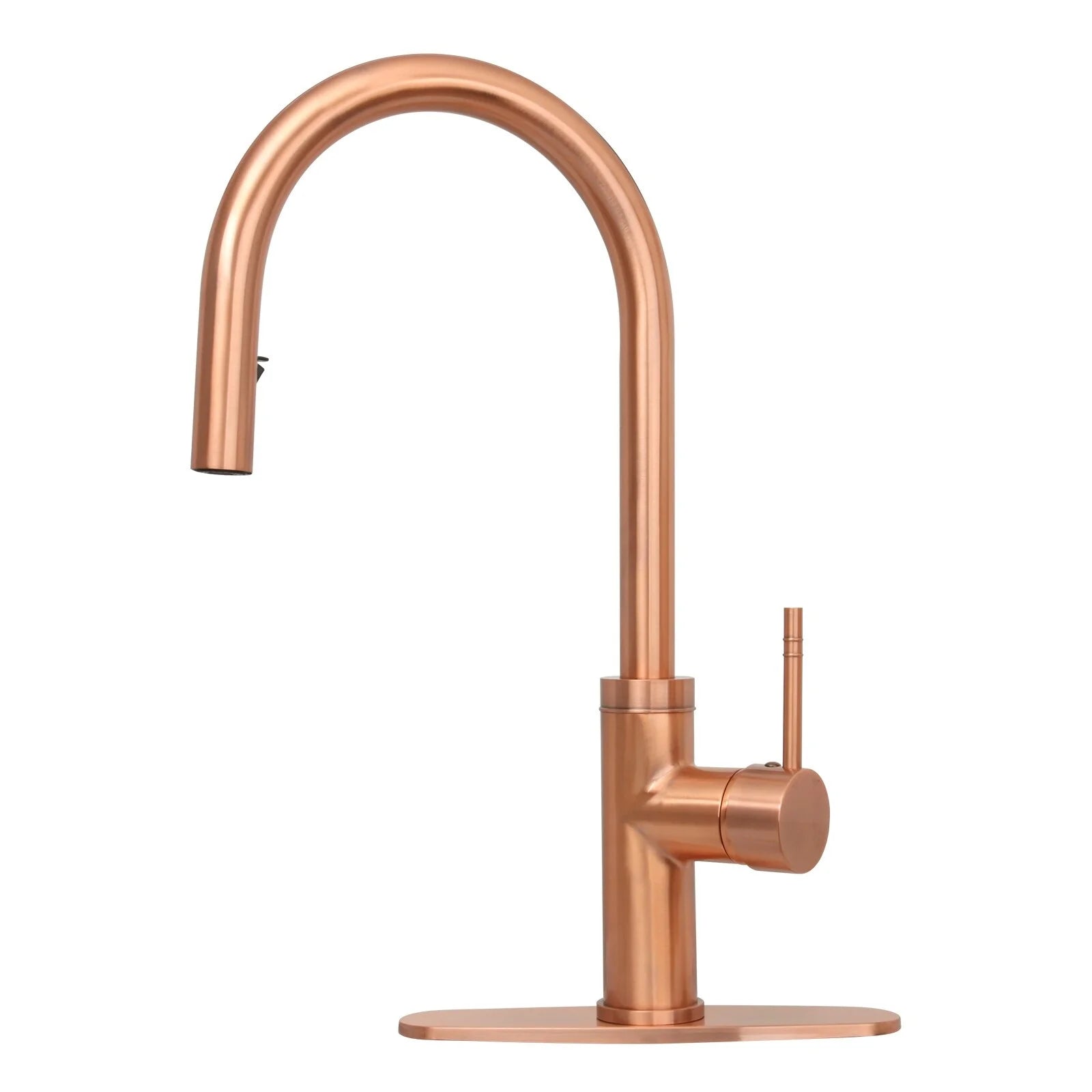 Akicon One-Handle Pull-Down Kitchen Faucet Copper Copper Finish