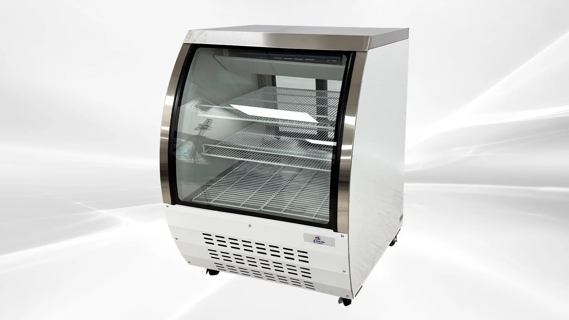 36" Deli Case Meat/Seafood Display Showcase Commercial Refrigerator Cooler Case for Restaurant display for merchandiser Stainless Steel Curved Glass DC92