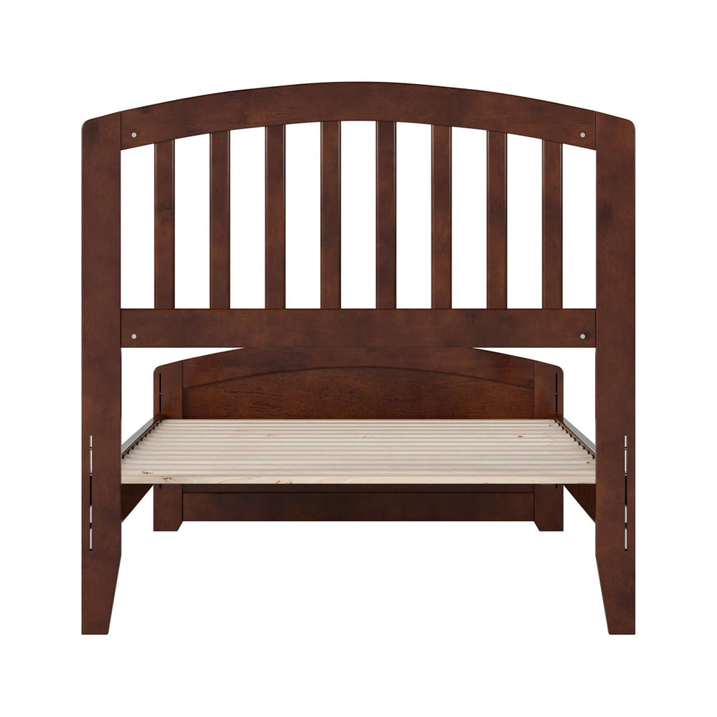 AFI Quincy Twin XL Solid Wood Low Profile Platform Bed with Matching Footboard, Walnut