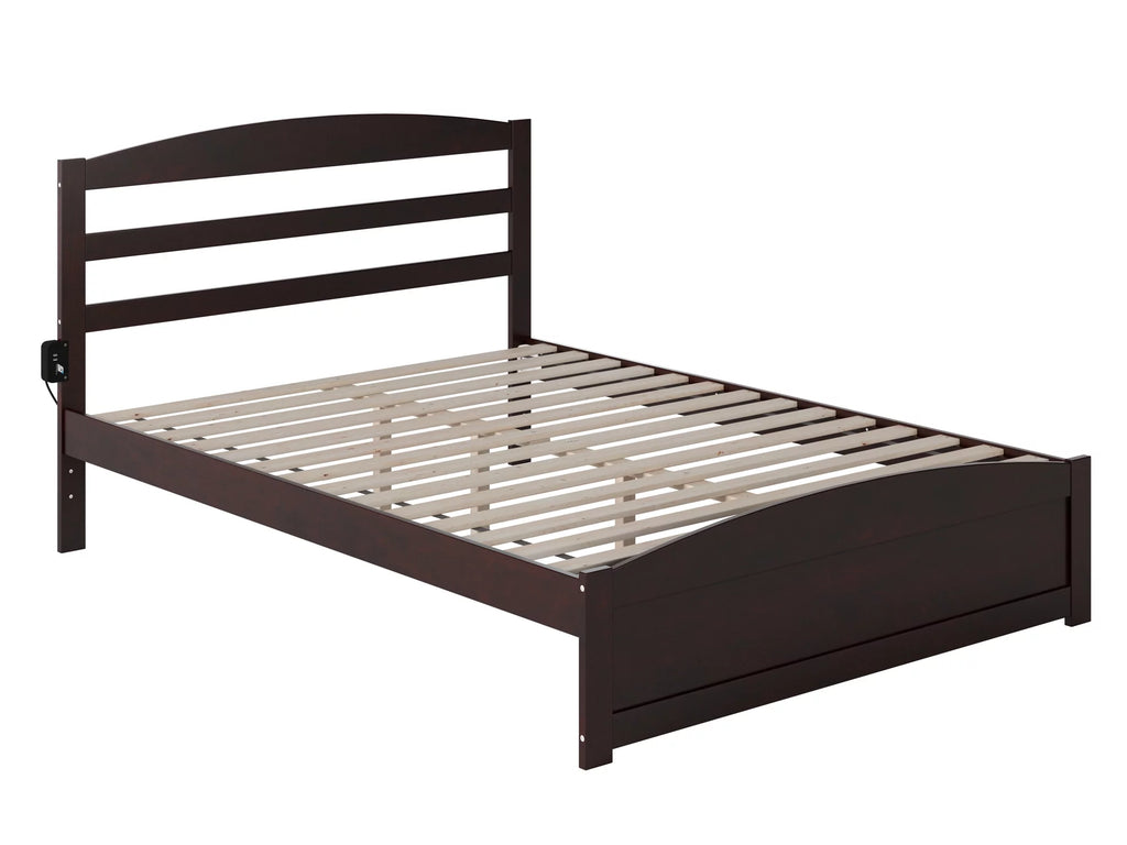 AFI Warren 14" Queen Wood Platform Bed Frame with Headboard and Footboard, Espresso