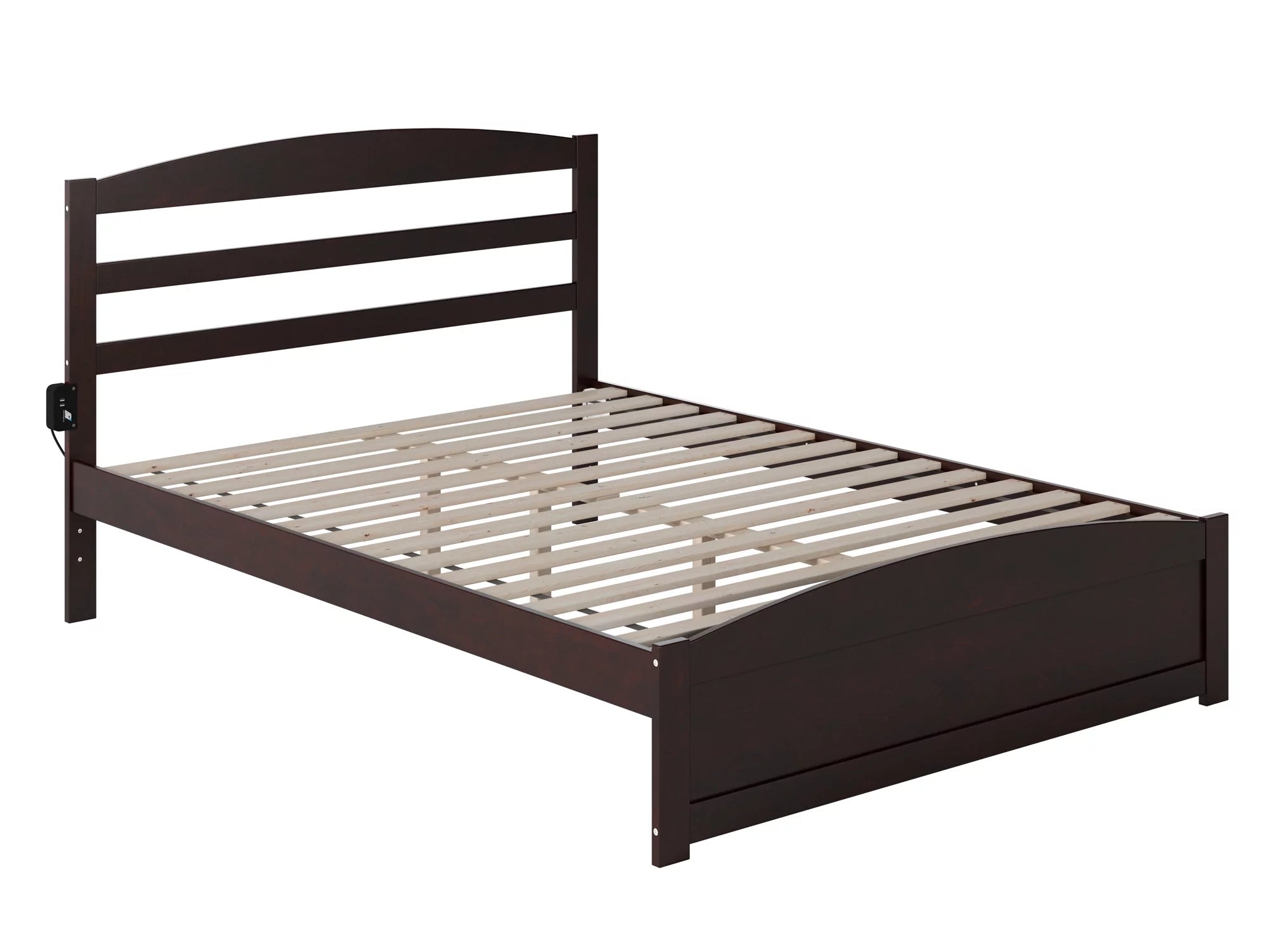 AFI Warren 14" Queen Wood Platform Bed Frame with Headboard and Footboard, Espresso