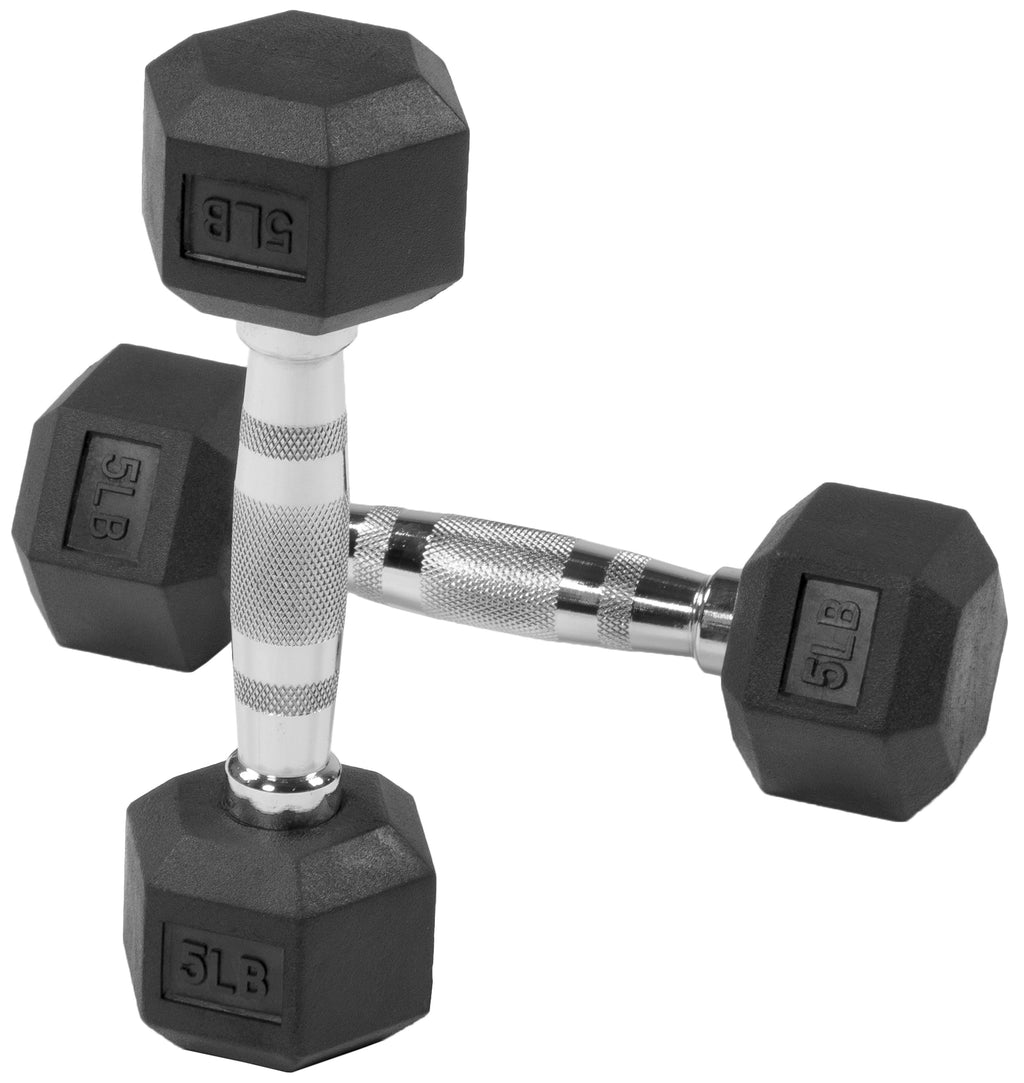 BalanceFrom Rubber Encased Hex Dumbbells, 20 Lbs. Pair