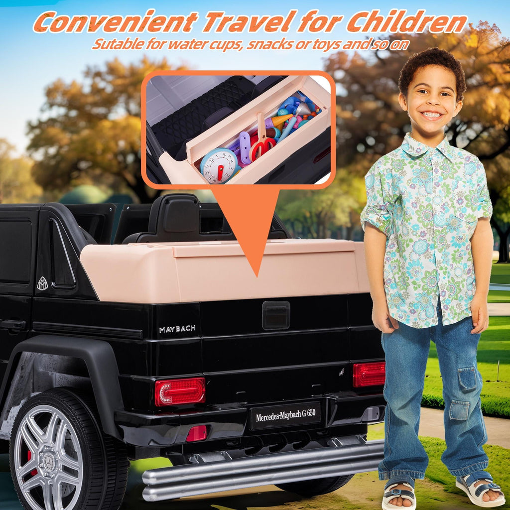 24V Ride on Car with Remote Control for Kids Mercedes Benz Ride on Car Toy for Boys and Girls 3-6 Years Old, Electric Vehicle, Bluetooth, LED Light, White