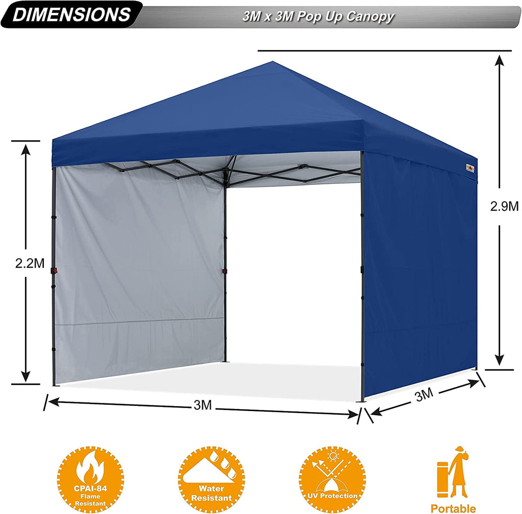 ABCCANOPY 10 ft x 10 ft Easy Pop up Outdoor Canopy Tent, White