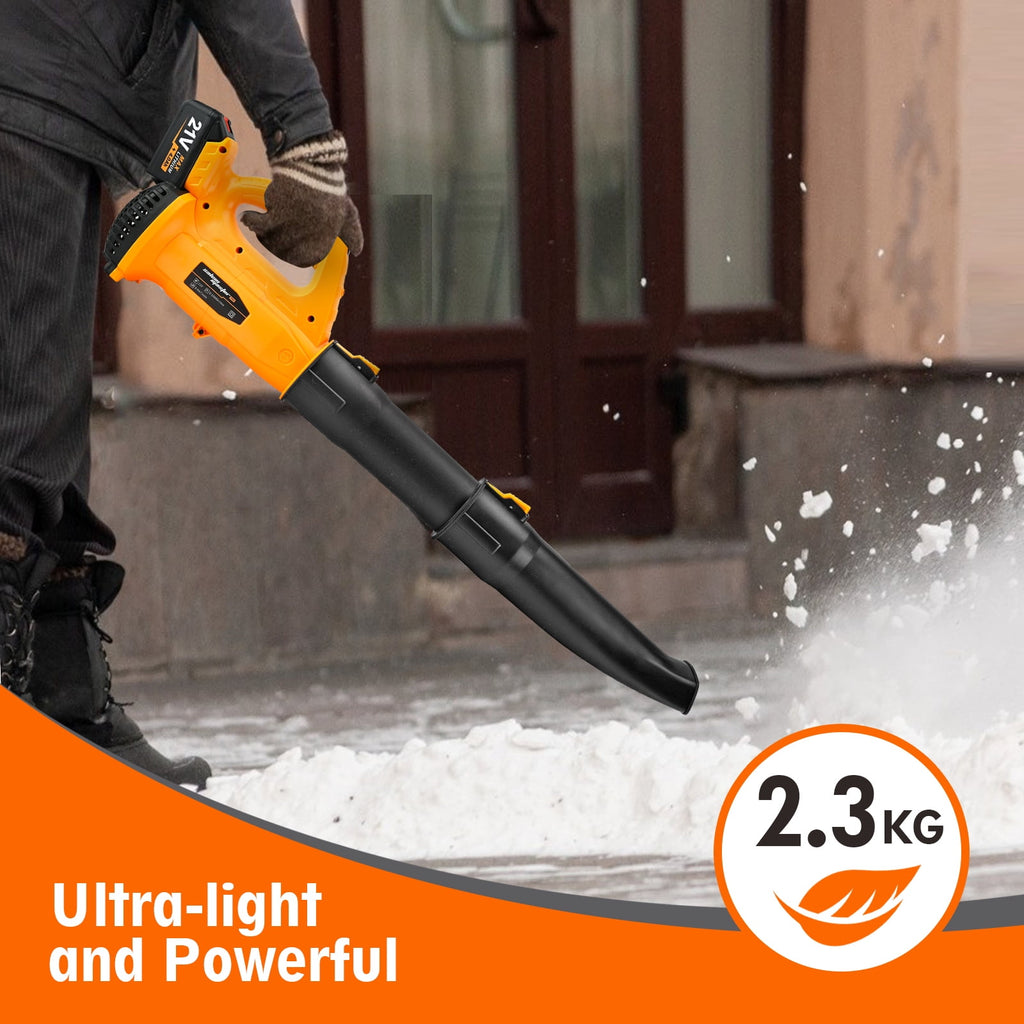 BEEDECK Cordless Leaf Blower - 450 CFM 250 MPH 6-Speed Electric with 20V 4.0Ah Lithium Blower, Lightweight Leaf Blower for Patio, Lawn, Garden and Work Around House