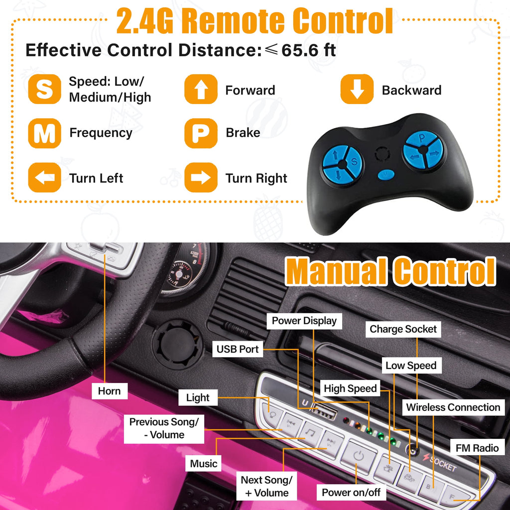 2 Seater 24V Ride on Car, Licensed Toyota Land Cruiser FJ40 Electric Truck with Remote Control, 4x80W Engine, Battery Powered Kid Car to Drive for Boy Girl, White