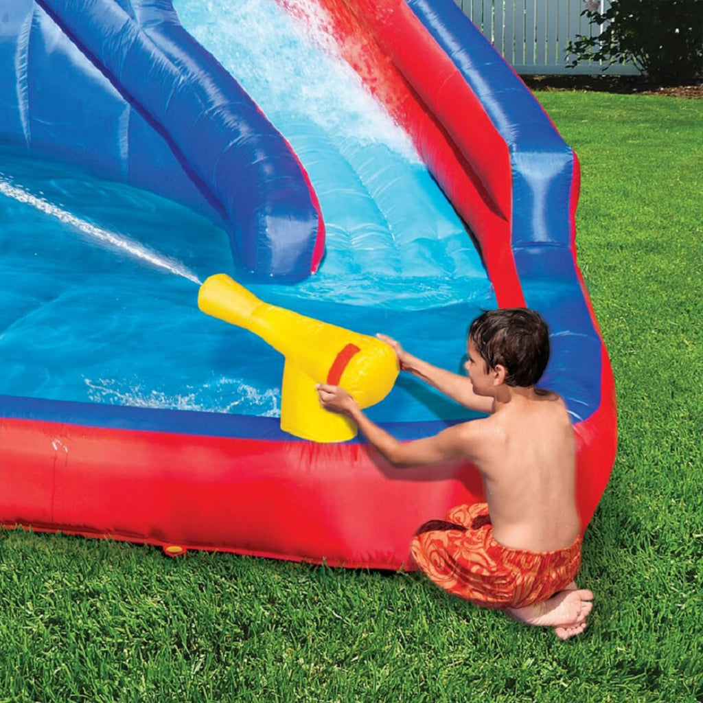 Banzai Hydro Blast Inflatable Play Water Park with Slides and Water Cannons