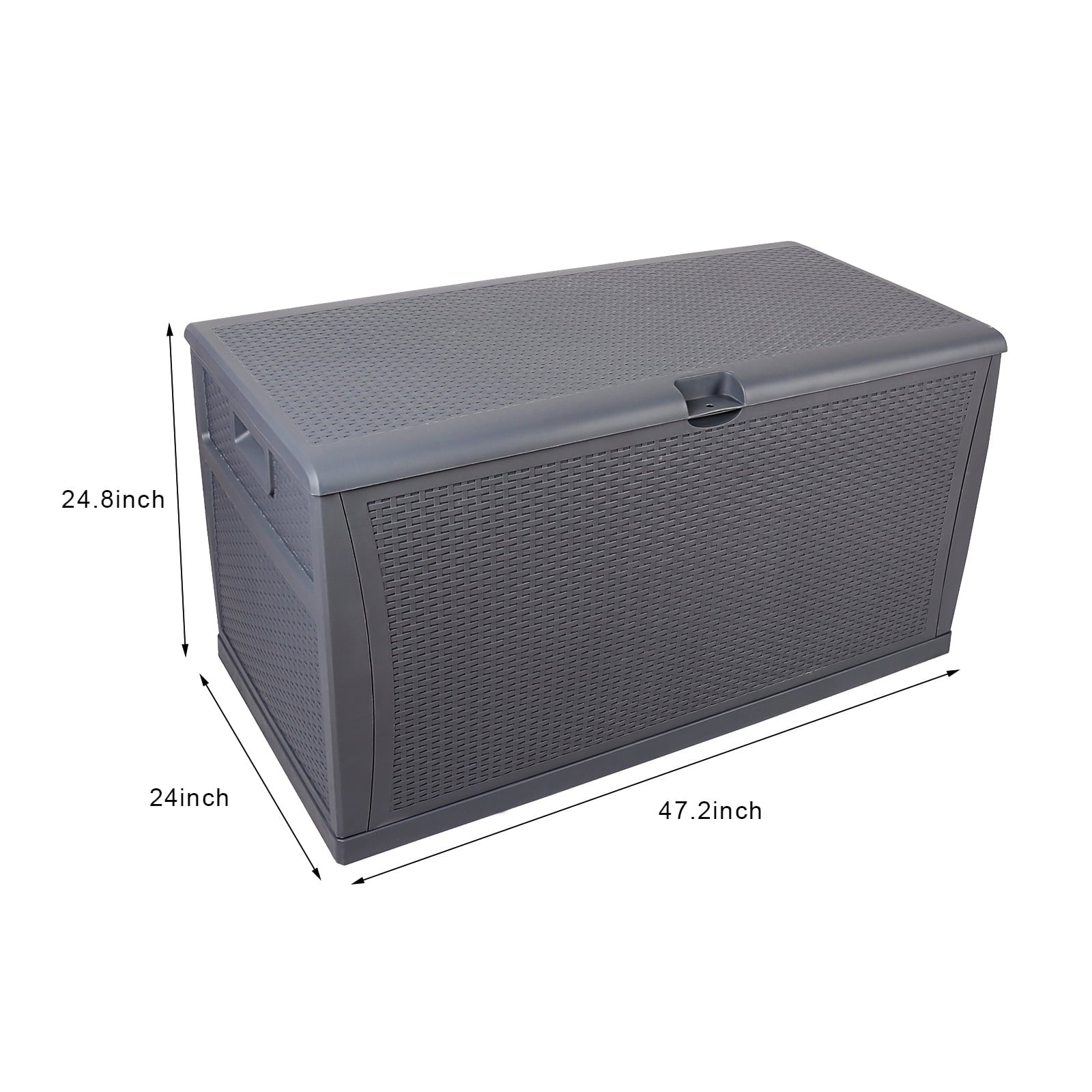 120 Gallon Deck Box, Large Patio Resin Waterproof Storage Box Outdoor Bin Container for Patio Cushions, Outdoor Furniture, Garden Tools and Pool Toys