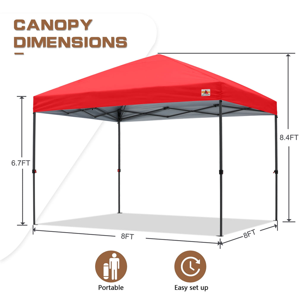 ABCCANOPY 10 ft x 10 ft Easy Pop up Outdoor Canopy Tent, White