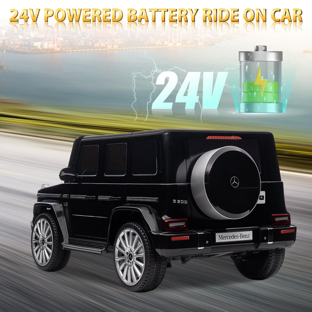 24V Ride on Car with Remote Control for Kids Mercedes Benz Ride on Car Toy for Boys and Girls 3-6 Years Old, Electric Vehicle, Bluetooth, LED Light, White