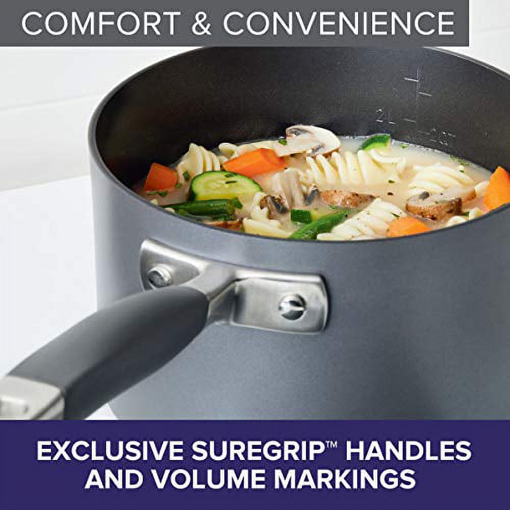 Anolon Advanced Home 11 Piece Hard-Anodized Nonstick Cookware Set, Moonstone