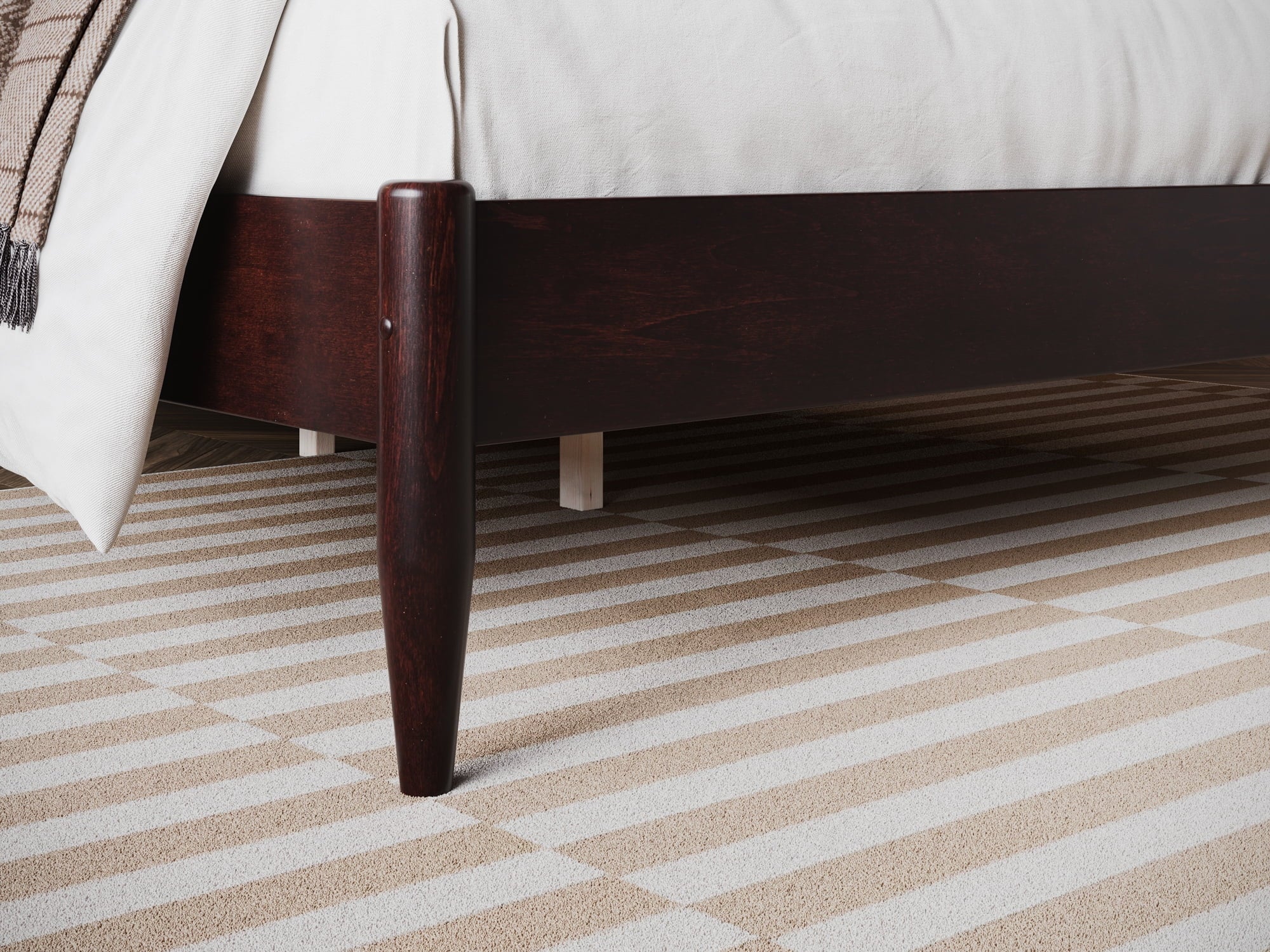 AFI Pasadena 14" Espresso Solid Wood Platform Bed, Full