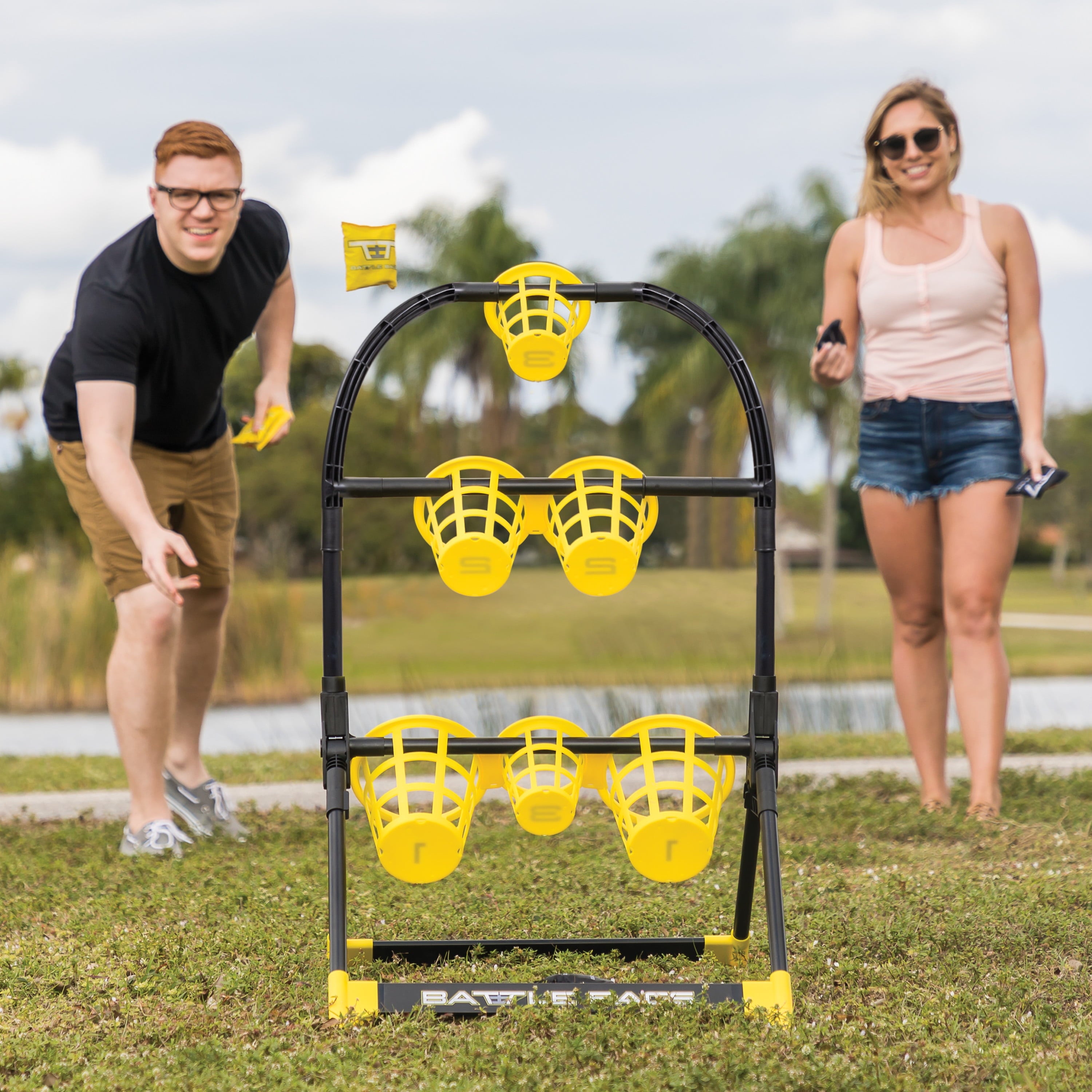 Battle Bags Outdoor Bean Bag Toss Game Set by EastPoint Sports - Cornhole Tossing Game