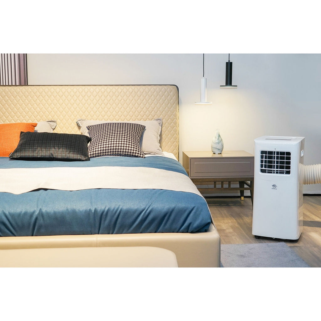 Aire Max 5,000 BTU (10,000 BTU ASHRAE) Portable Air Conditioner with Remote Control for Rooms up to 300 Sq. ft., White, APO110C