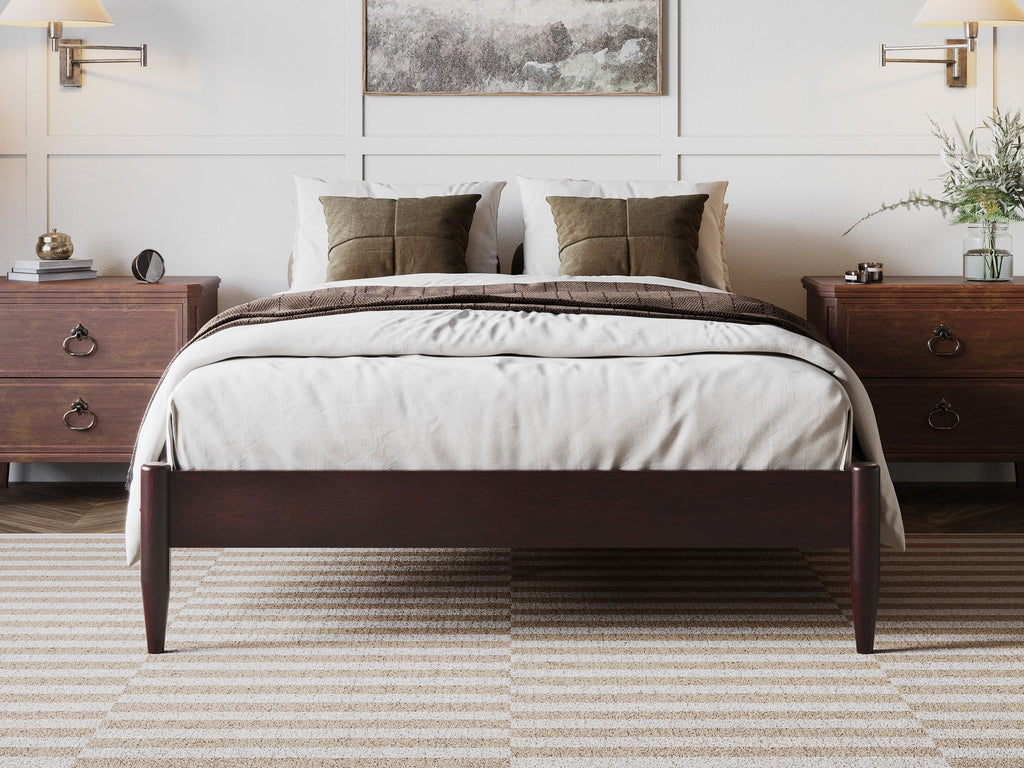 AFI Pasadena 14" Espresso Solid Wood Platform Bed, Full