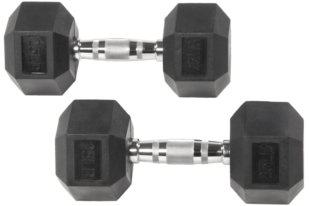 BalanceFrom Rubber Encased Hex Dumbbells, 20 Lbs. Pair