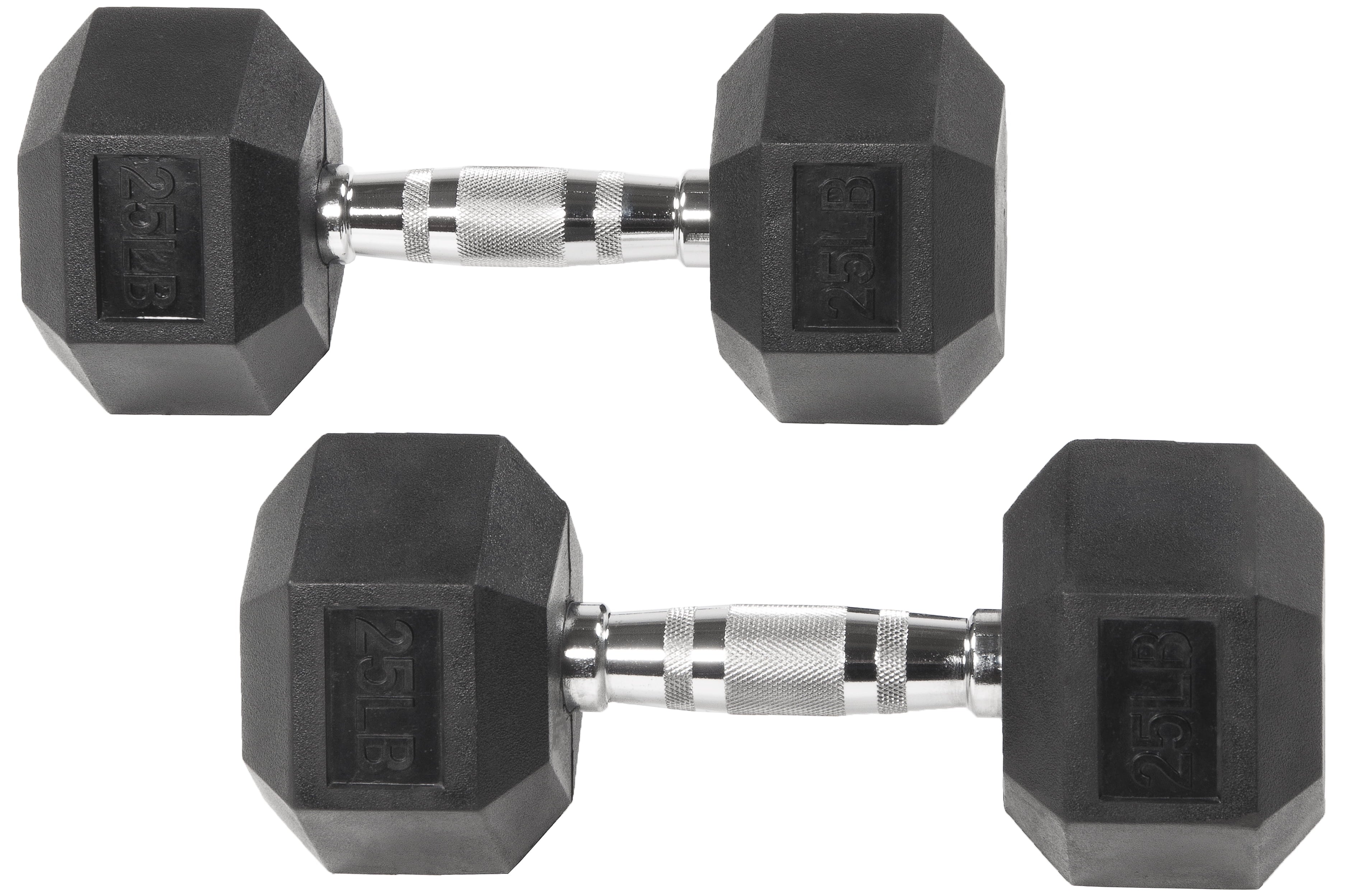 BalanceFrom Rubber Encased Hex Dumbbells, 20 Lbs. Pair