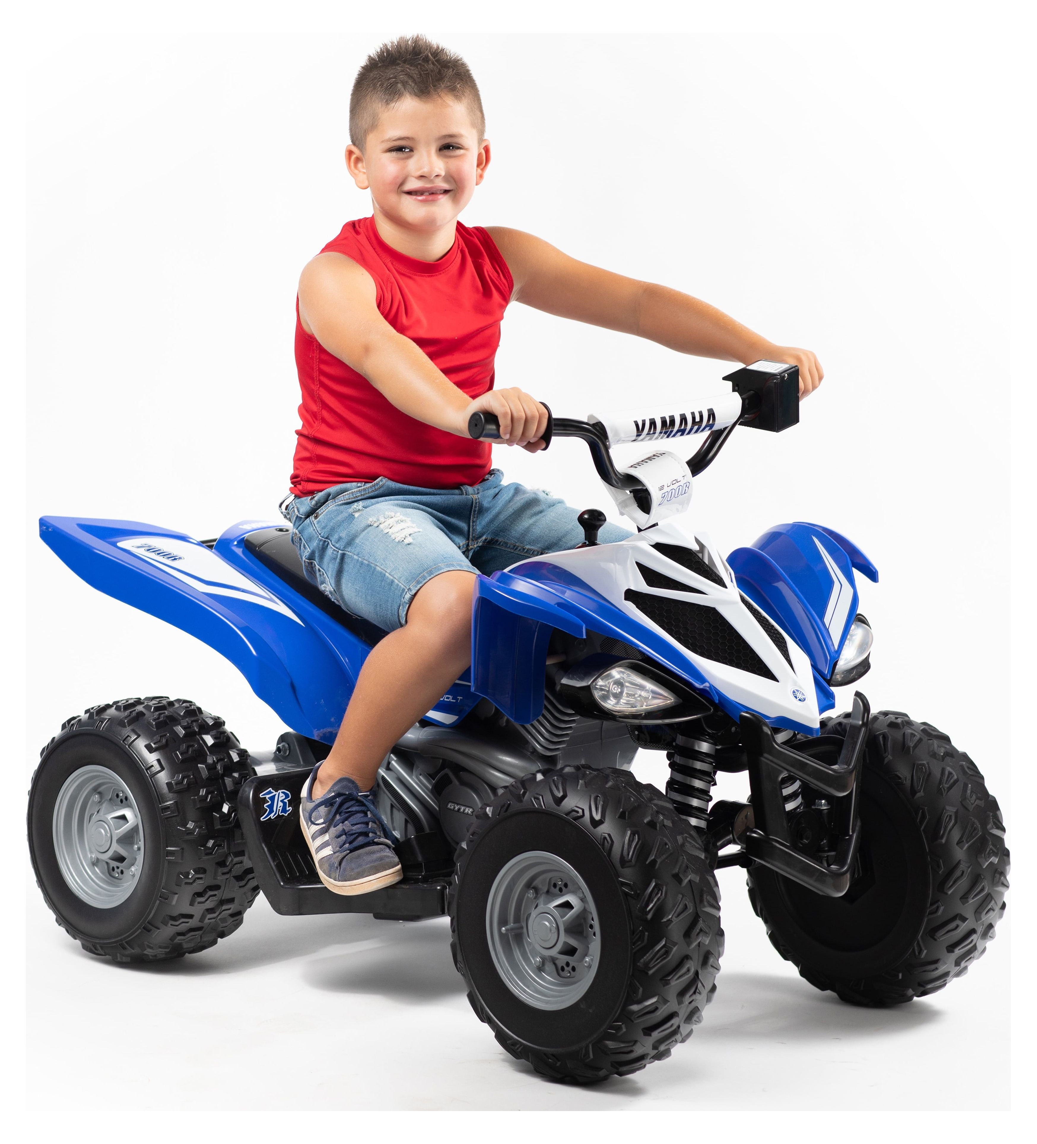 12 Volt Yamaha Raptor ATV Battery Powered Ride-on - Blue and White