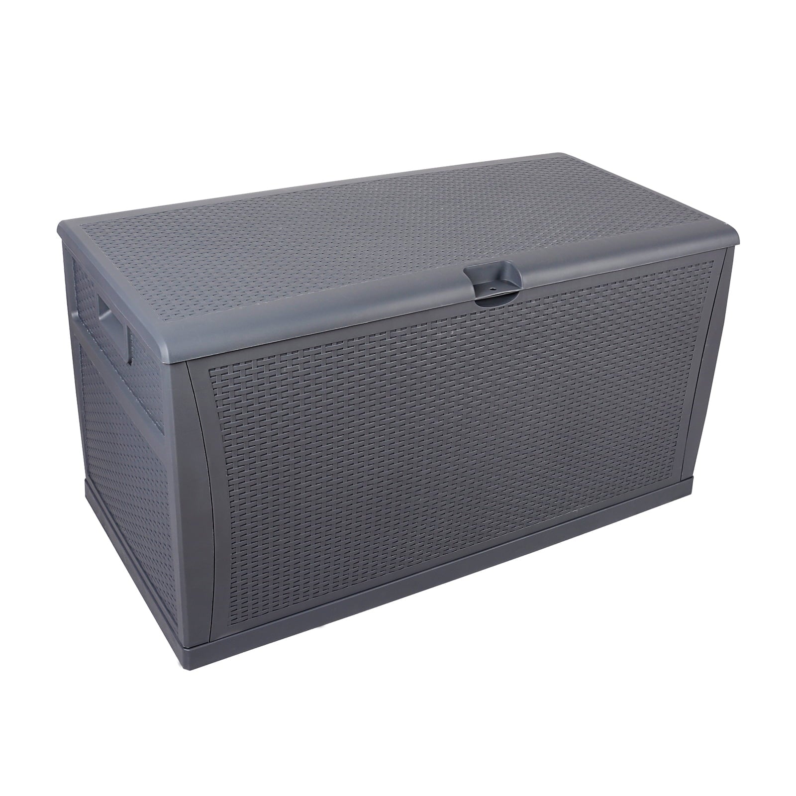 120 Gallon Deck Box, Large Patio Resin Waterproof Storage Box Outdoor Bin Container for Patio Cushions, Outdoor Furniture, Garden Tools and Pool Toys