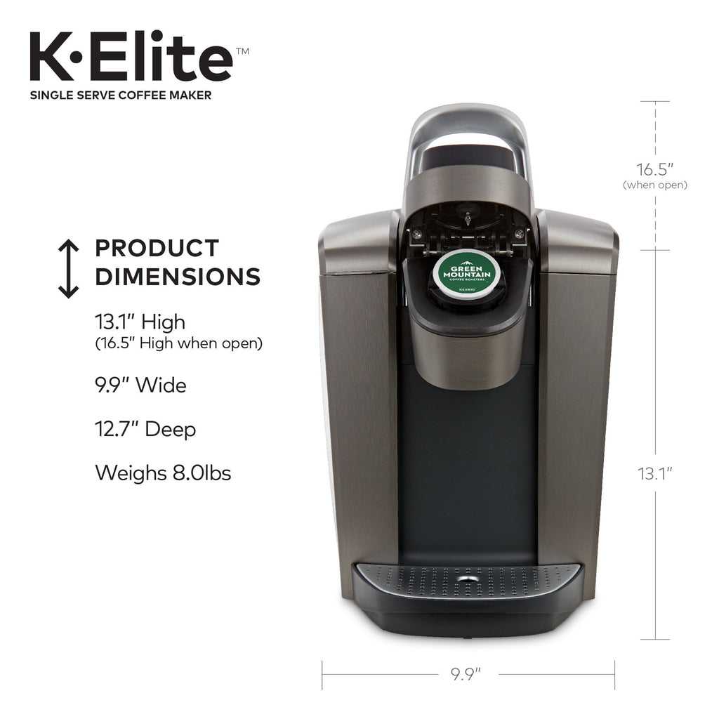 Keurig K-Elite, Single Serve K-Cup Pod Coffee Maker, Brushed Gold