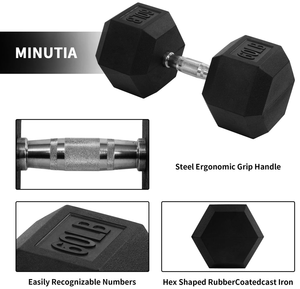 BalanceFrom Rubber Encased Hex Dumbbells, 20 Lbs. Pair