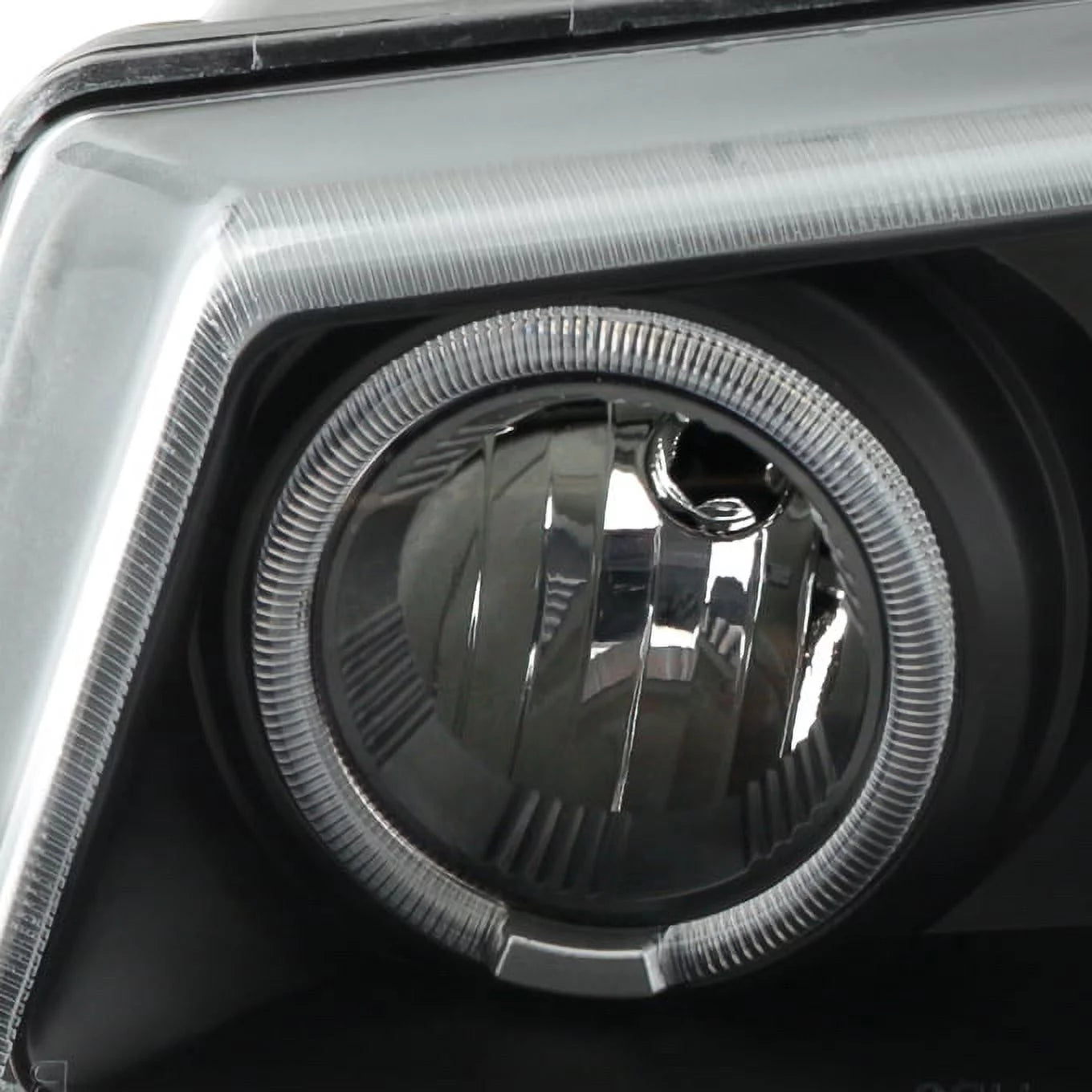 AKKON - For [Dual LED Halo Ring] 2003 - 2007 Chevy Silverado | 2003 - 2006 Avalanche Projector Headlights + Corner Bumper Lamp