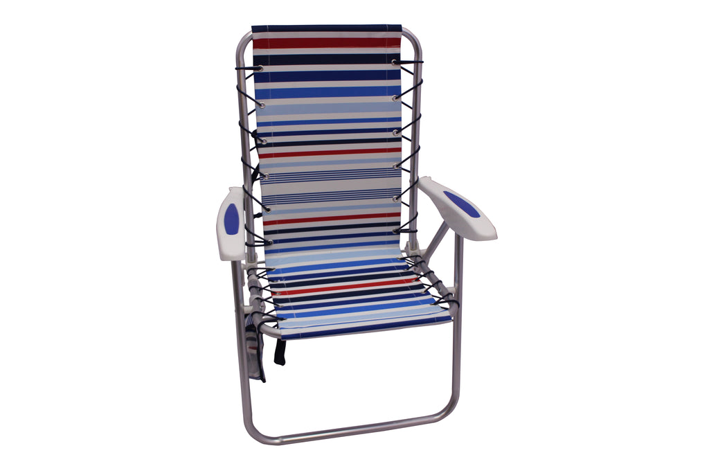 2-Pack Mainstays Reclining Bungee Beach Chair, Teal