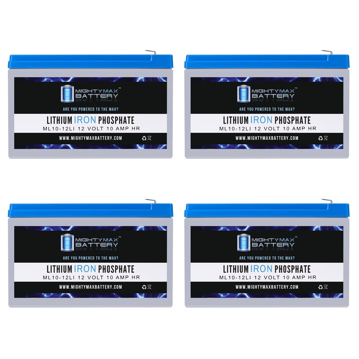 12V 10AH Lithium Replacement Battery Compatible with Powerware NetUPS SE 1500RM - 4 Pack