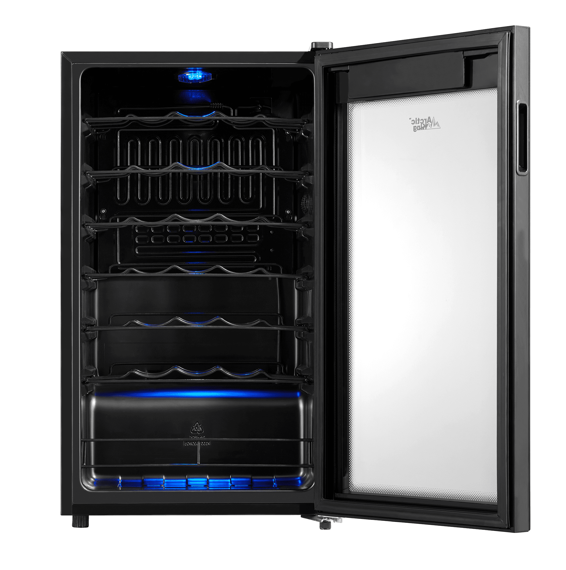 Arctic King Premium 34-Bottle Standard Wine Cooler, Glass Door, AWCA034ADB