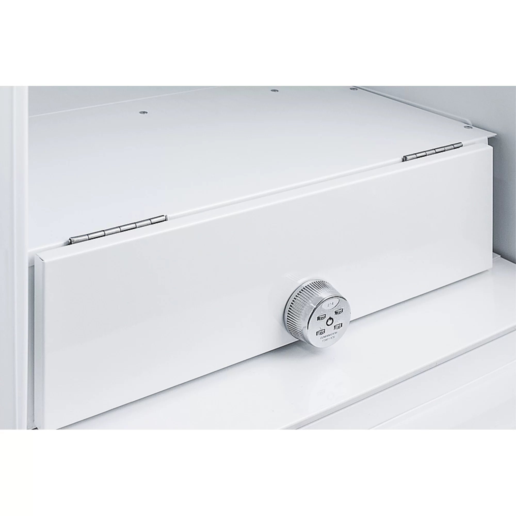 24" wide built-in all-refrigerator in white, auto defrost with a lock, NIST calibrated thermometer, digital thermostat, and internal fan