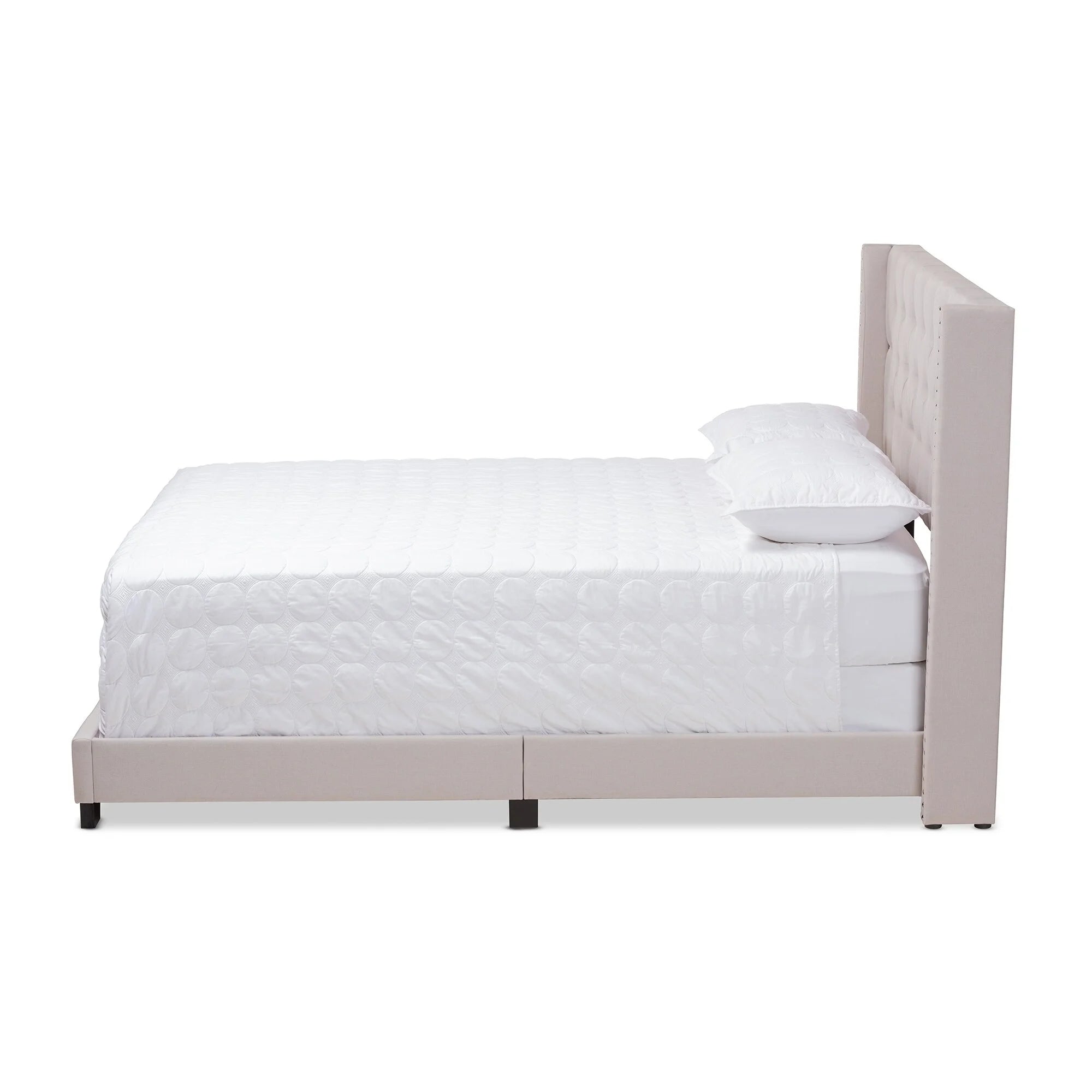 Baxton Studio Contemporary Bed by  Beige King
