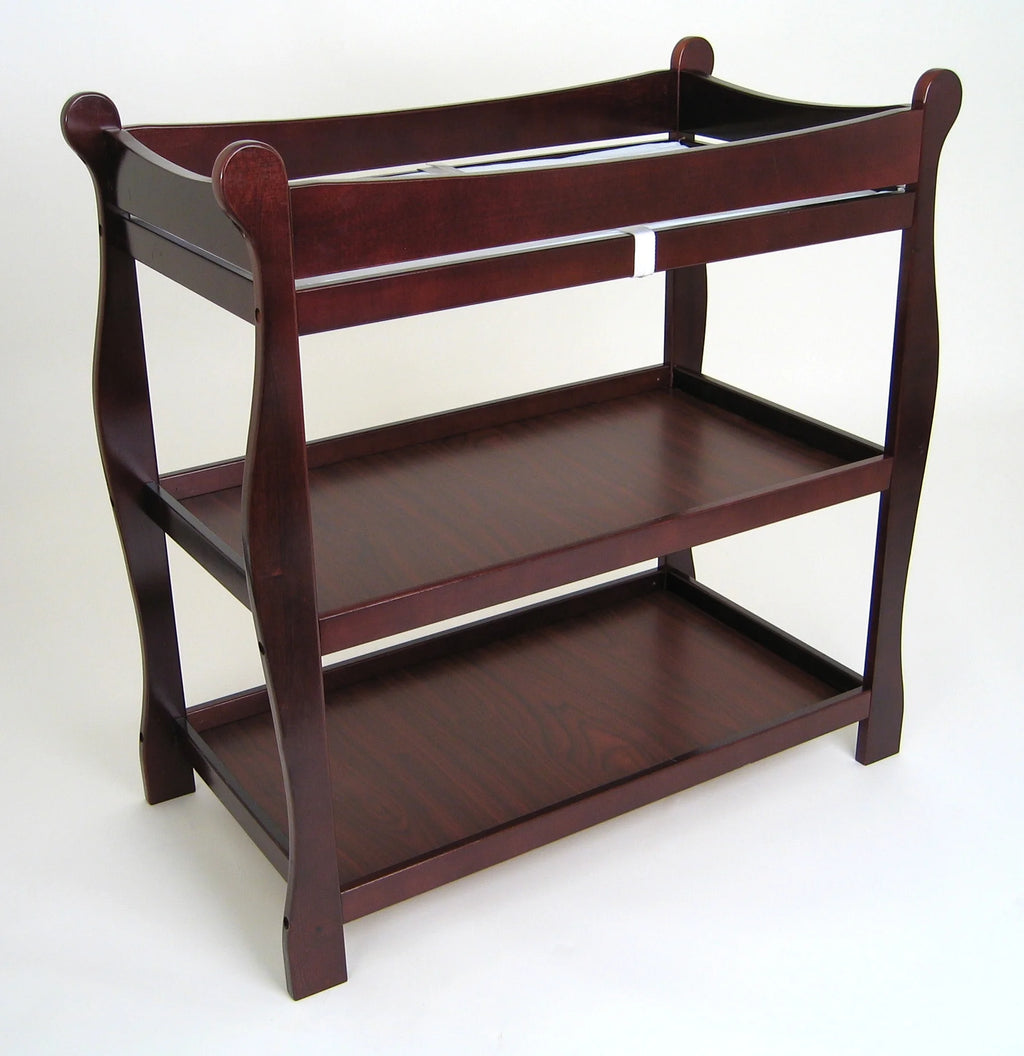 Badger Basket Sleigh Style Baby Changing Table - Cherry